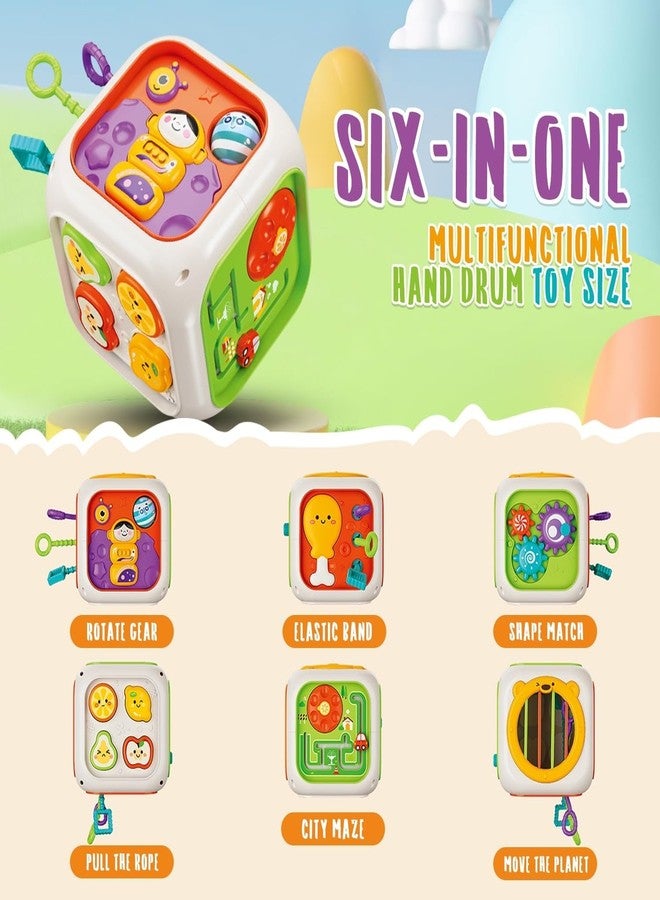 PLUSPOINT 6in1 Baby Busy Activity Cube for Kids Montessori Educational Learning Cube Toys for Infants & Toddlers, Shape Sorter Toy for Toddlers 1 2 3 Year Old Boys Girls - Image 2